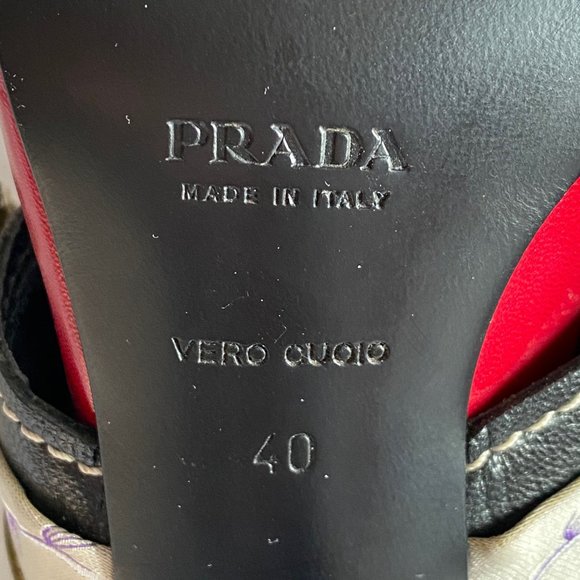 Prada Multicolor Floral Brocade Fabric Slides - Picture 2 of 5